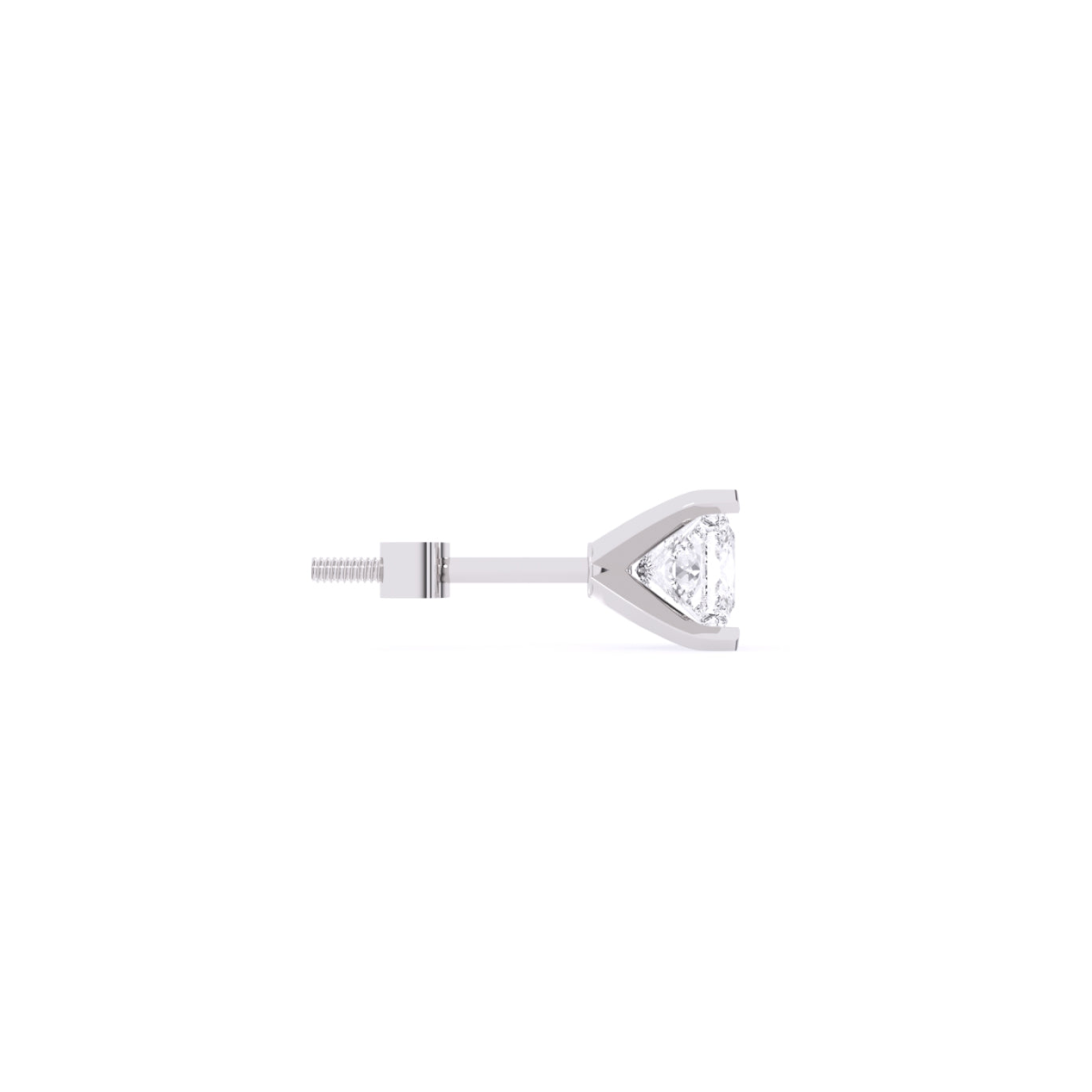 Delicate Princess Solitaire Stud Earrings